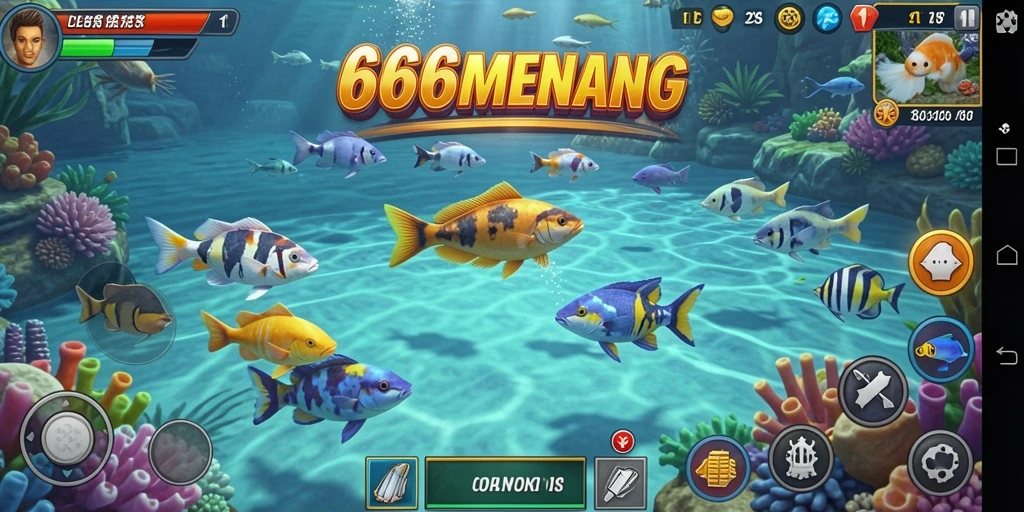 Tangkapan layar gameplay Tembak Ikan yang seru di 666MENANG.