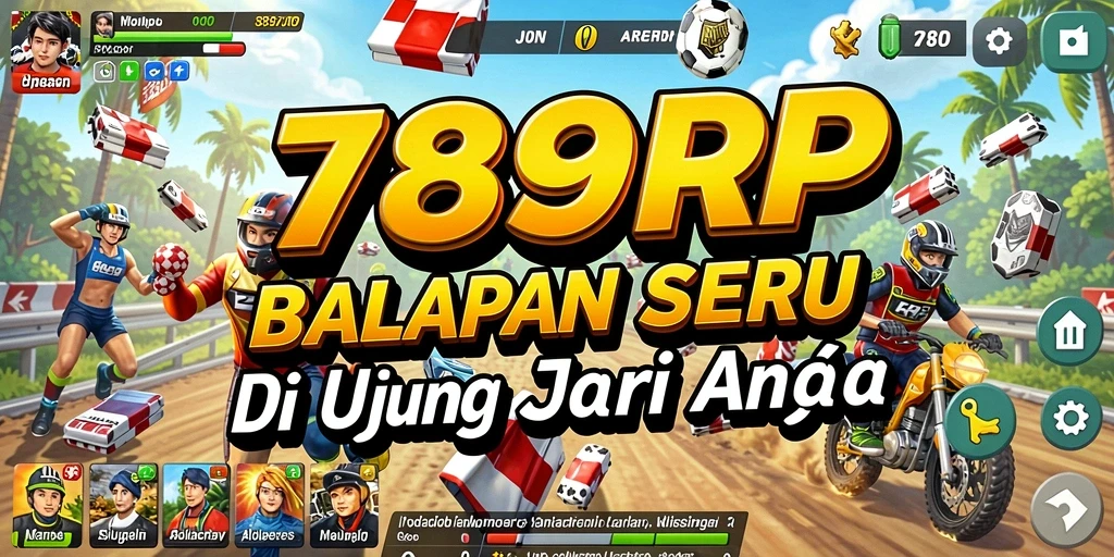 Tampilan gameplay menegangkan dari permainan balapan 789RP.
