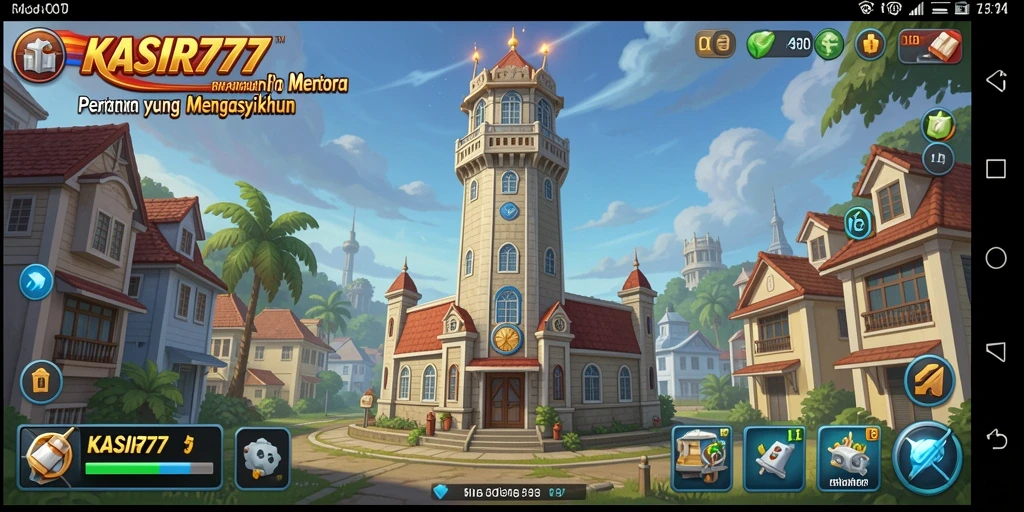 Tampilan gameplay menara pertahanan yang seru dan strategis.