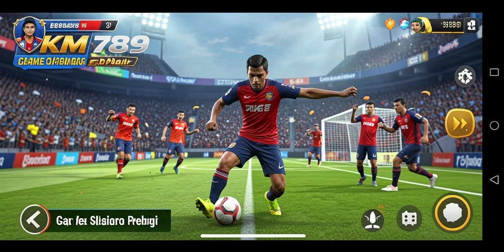 Tampilan gameplay KM789 yang seru dan mendebarkan saat bermain olahraga.