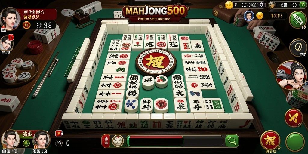 Tampilan gameplay <strong>MAHJONG500</strong> yang menarik dan menantang.