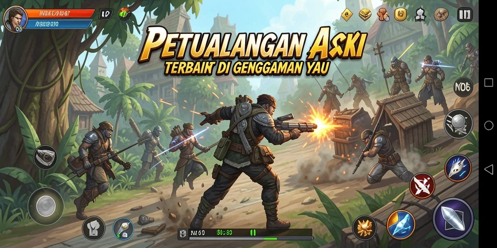 Menampilkan aksi seru dari gameplay N06 yang mendebarkan.