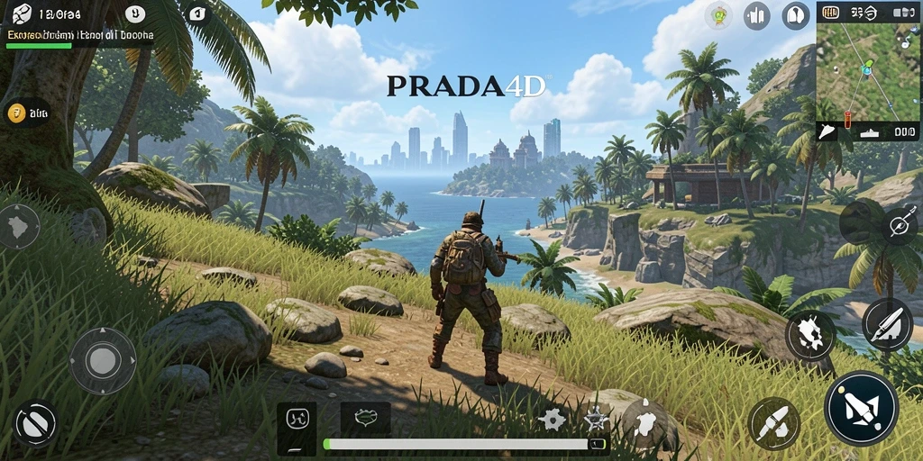 Gameplay menakjubkan dalam dunia terbuka PRADA4D.