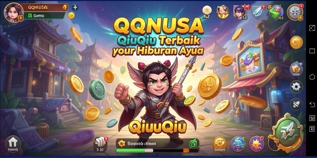 Screenshot gameplay QiuQiu yang seru dan menantang di QQNUSA.