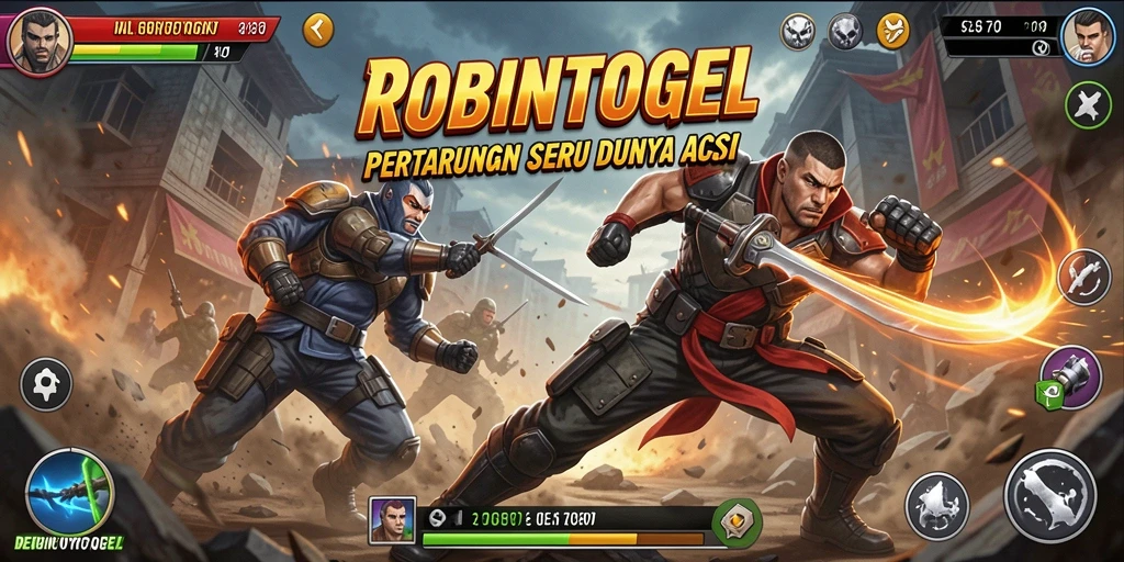 Tampilan aksi mendebarkan dari gameplay ROBINTOGEL.