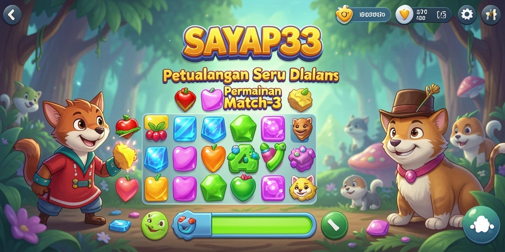 Screenshot utama SAYAP33 menampilkan gameplay seru dan penuh warna.