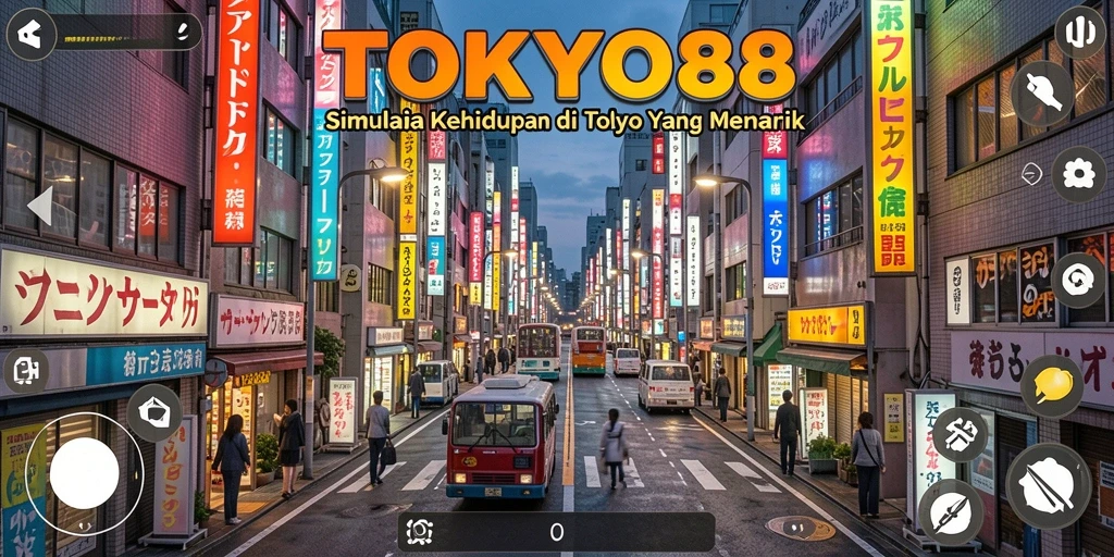 Screenshot utama gameplay TOKYO88 yang menunjukkan pengalaman simulasi yang mendalam.
